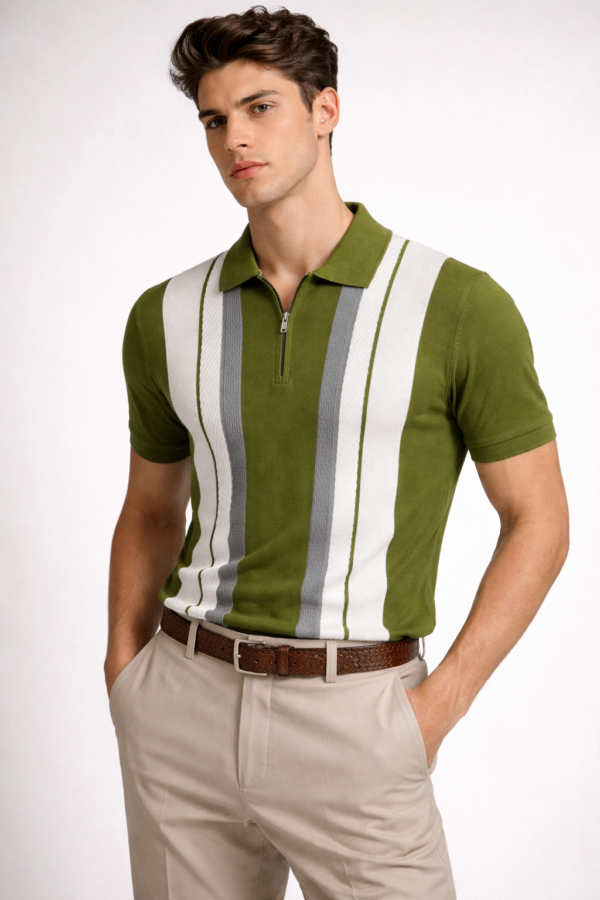 Men’s  Modern Fit Zipper Shirt