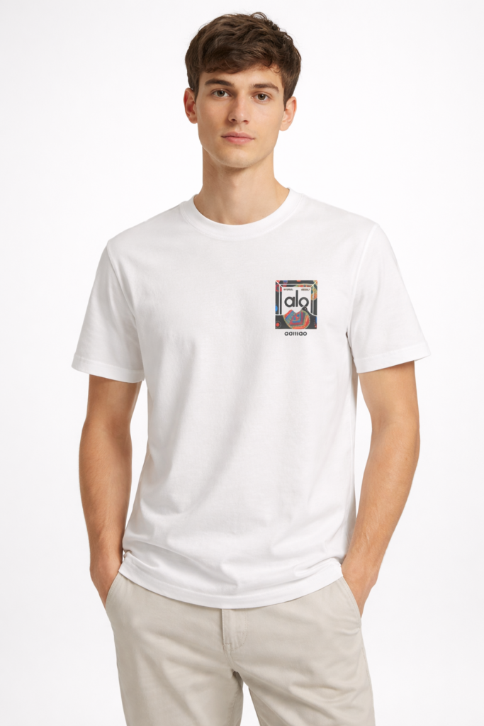 Men’s White Graphic Logo T-shirt