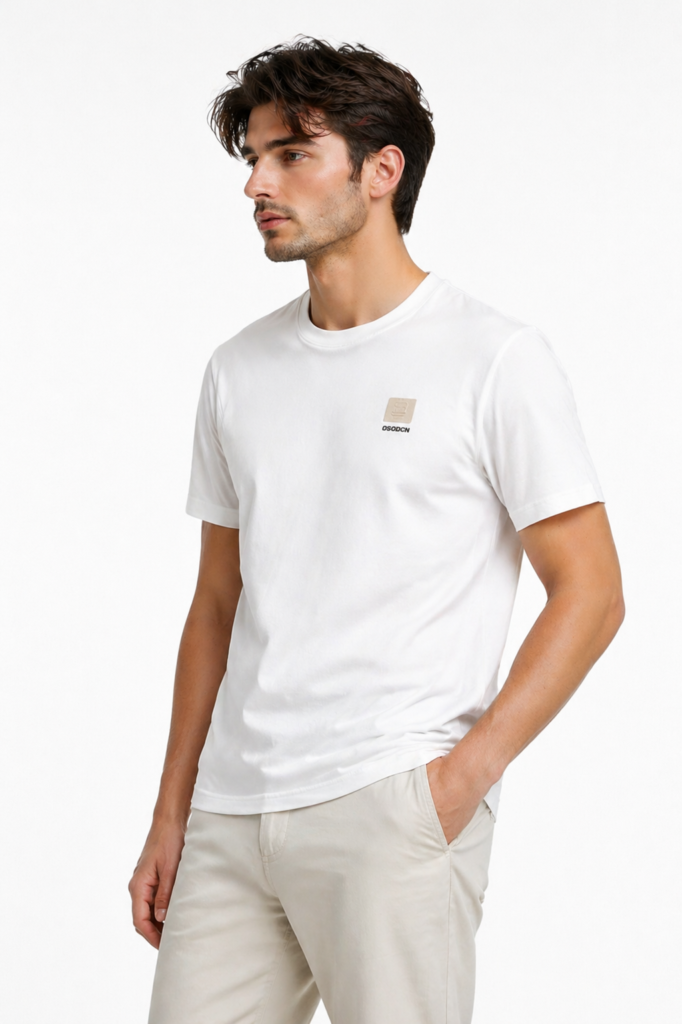 White T-Shirt with Logo
