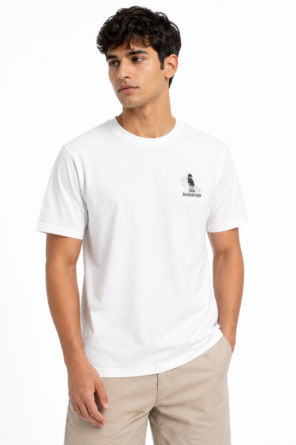 White T-Shirt with Graphic Print