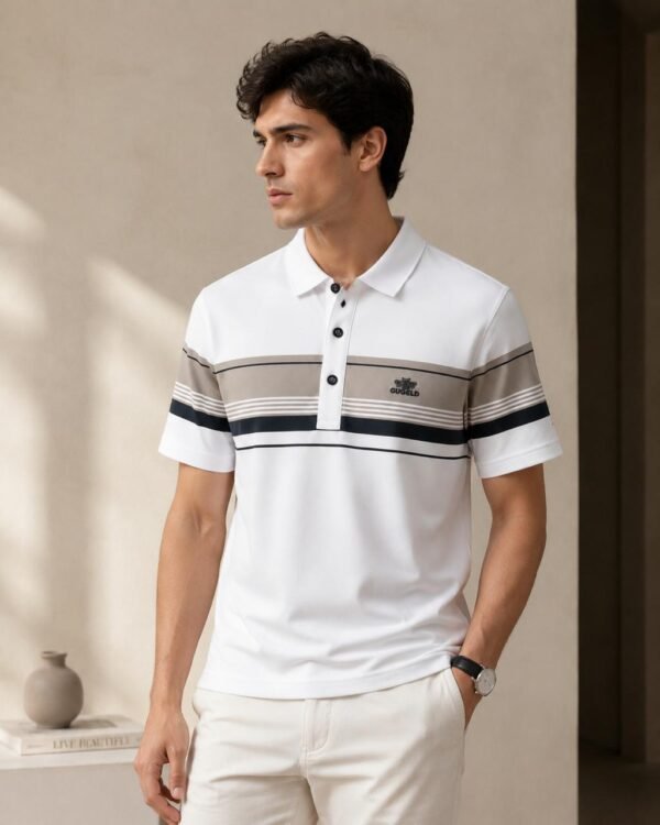 Men’s Striped Collar T-Shirt
